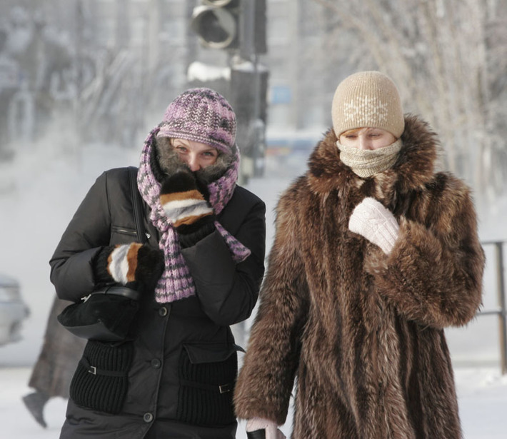 Сибирские морозы перещеголяли  по крепости арктические холода. Фото Аркадия УВАРОВА
