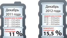 Динамика роста цен на топливо. По данным Новосибирскстата