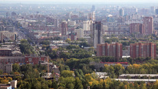Новосибирск с высоты птичьего полета. Фото Михаила ПЕРМИНА.