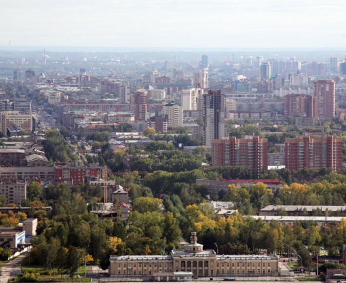 Новосибирск с высоты птичьего полета. Фото Михаила ПЕРМИНА.