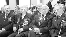 В центре — участники Сталинградской битвы Михаил Иосифович Химченко  и Александр Иванович Брыкин. Фото Михаила ПЕРМИНА