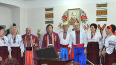 На встречах в украинском культурном центре портрет Кобзаря всегда на видном месте.  Фото предоставлено УНКА г. Новосибирска