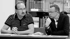 Николай Конкин и Юрий Петухов в методическом центре. Фото с сайта izbirkomnsc.ru