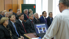 О медицине Краснообска — с помощью компьютерной графики. Фото Николая ЦАРЕВА