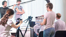 На съемках новосибирского сериала «Рэпанутые». Фото с сайта www.vk.com