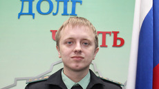 Судебный пристав- исполнитель Василий Быков. Фото пресс-службы УФССП России по Новосибирской области