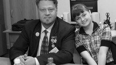 Катя Решке с писателем Павлом Черкашиным. Фото предоставлено организаторами фестиваля