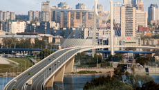 Проект четвертого моста через Обь. Фото Михаила ПЕРМИНА