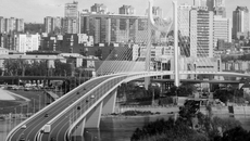 Проект четвертого моста через Обь. Фото Михаила ПЕРМИНА