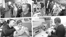 На занятиях в Сибирском геофизическом колледже. Фото Аркадия УВАРОВА
