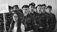 Лицеисты из Купино на областном конкурсе 
добровольных молодежных дружин в 2014 году. Фото предоставлено аграрным лицеем
