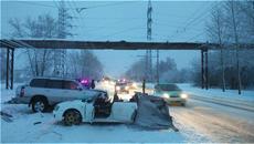 Фото с места ДТП на улице Станционной предоставлено ГИБДД Новосибирска