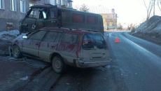 ДТП на улице Лобова. Фото предоставлены ГИБДД Новосибирска