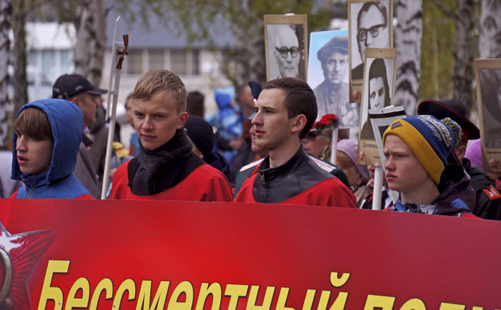 В нынешнем году студенты приняли участие в акции «Бессмертный полк»