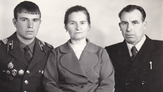 Василий Матвеевич Филиппов с женой Людмилой Васильевной и сыном Сергеем