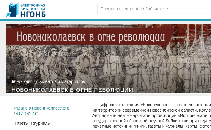 Скриншот сайта elibrary.ngonb.ru