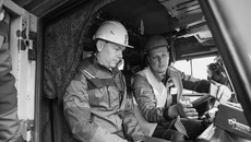 Врио губернатора Андрей Травников ознакомился с процессом угледобычи, техникой, условиями работы на предприятии. Фото Сергея ТИМОФЕЕВА