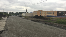 Дорога до школы в городе Оби