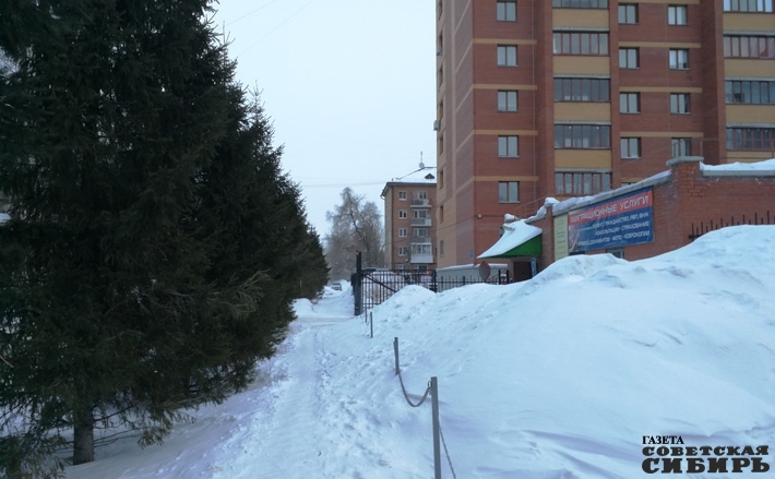 Не все тротуары чистит техника, пешеходам приходится протаптывать тропки. Фото Эльвиры НОВИКОВОЙ