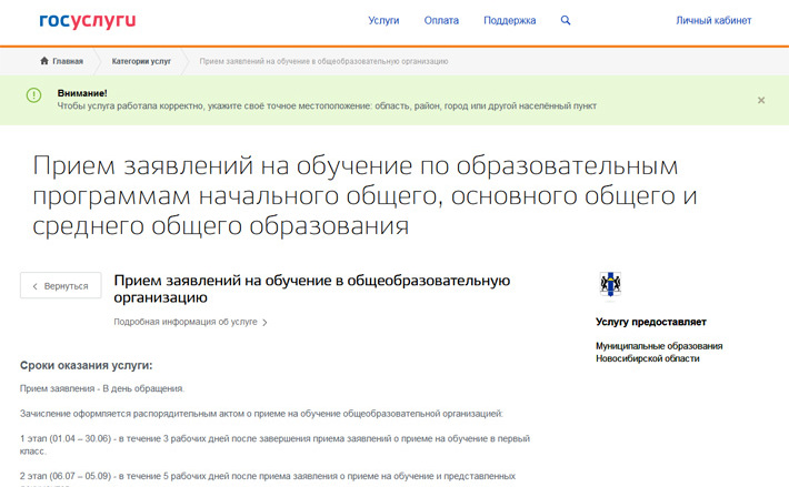 Скриншот сайта gosuslugi.ru