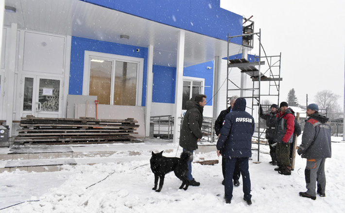 Строительство универсального спорткомплекса в Колывани близится к завершению. Фото: сайт sport.nso.ru