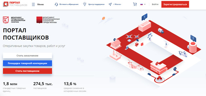 Скриншот сайта zakupki.mos.ru
