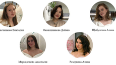 Команда «Та самая пятерка» в составе Маркидоновой Анастасии, Щибулкиной Алины, Аконечниковой Виктории, Оконешниковой Дайаны и Разорвиной Алины. Фото: сайт www.stu.ru