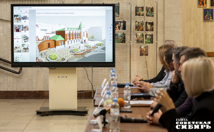 Проект реконструкции разработан по инициативе АНО «Большой Новосибирск» и Новосибирского отделения Союза архитекторов при поддержке министерства культуры Новосибирской области, мэрии города Новосибирска, а также ряда ключевых партнеров: застройщика «Два Ключа Девелопмент» ГК «Главновосибирскстрой-СП», кирпичного завода «Ликолор» и завода «Ревертек». В бюро «Формат Проект» разработали поэтапную концепцию преобразования уличного пространства у театра. Фото: Андрей Заржецкий