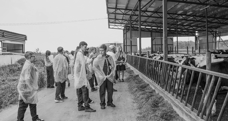 Ученики аграрного класса маслянинской школы имени Лановенчика на экскурсии на предприятии «Эконива — АПК Холдинг». Фото: Анастасия Каширских