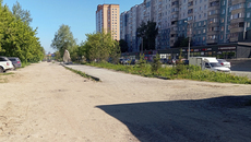 Припаркованные автомобили по краю территории.  Фото: Виктория Шутова