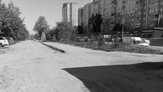 Припаркованные автомобили по краю территории.  Фото: Виктория Шутова